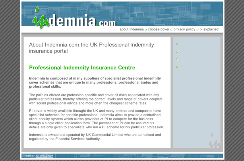 indemnity insurance cover